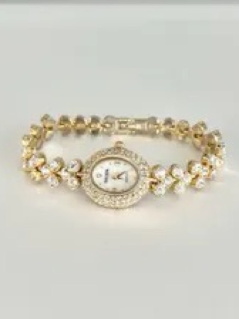 Gold-Tone Crystal Bracelet Watch for Women